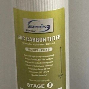 NEW! SEALED iSpring  Carbon Filter Model‎ FG15 10”Lx2.5”W Granular Activated